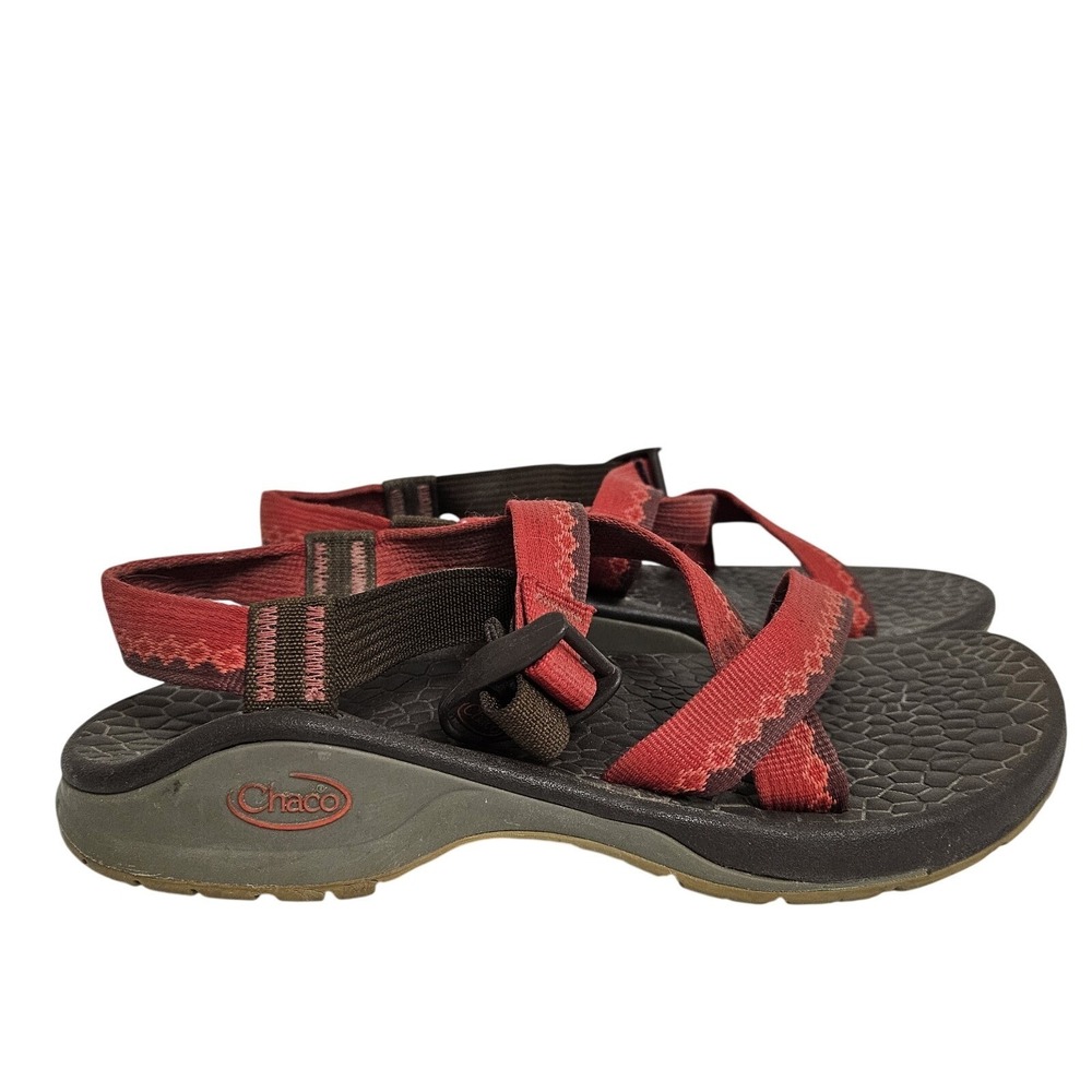 Chaco Women's Dark Red and Brown Adjustable Strap Sandals